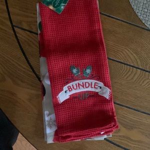 Set of holiday dish towels